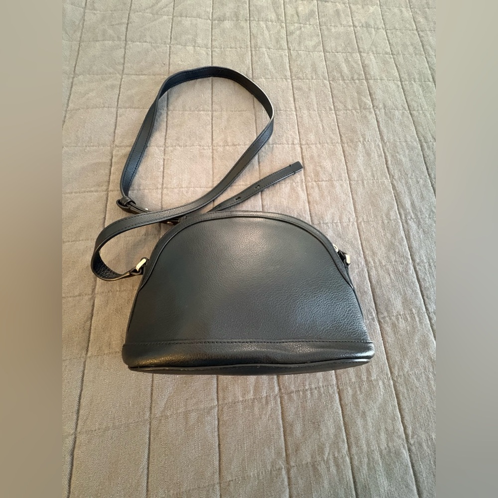 Kate Spade Sylvia Dome Pebbled Black Leather Crossbody Purse - Picture 8 of 14